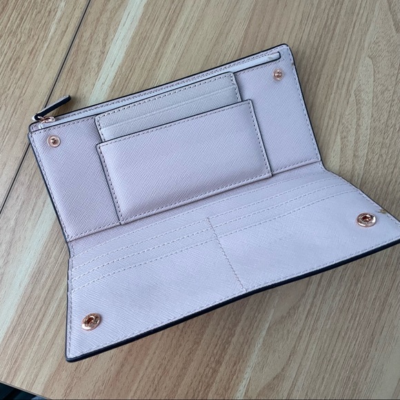 MK monogram pink wallet continental with card wallet - Picture 4 of 6